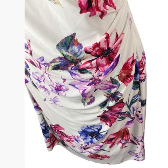 Lauren Ralph Lauren Floral Ruffle Sleeve Shift Dress Short Sleeve Size 14P NWT - Picture 6 of 12